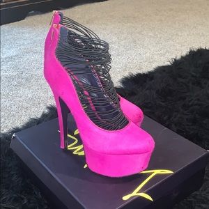 Women’s Sexy Hot Pink Platform Heels